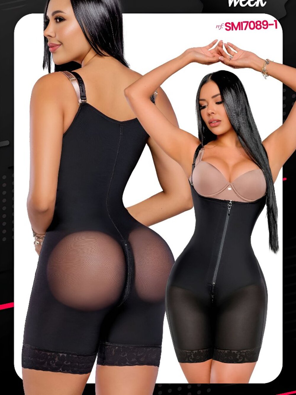 XS Stagmi Invisible Girdle Best Colombian Shaper SMI7089 Mid-Thigh & Thong Set! - Picture 5 of 16